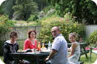 Happy Customers at the Beer Garden